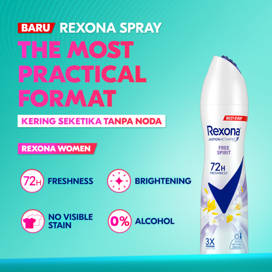 Rexona Motion Actived Free Spirit Deodorant Spray 135ml