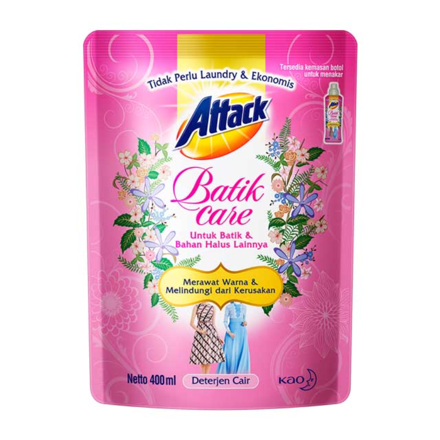 Attack Batik Care Pouch/Deterjen Cair 400ml