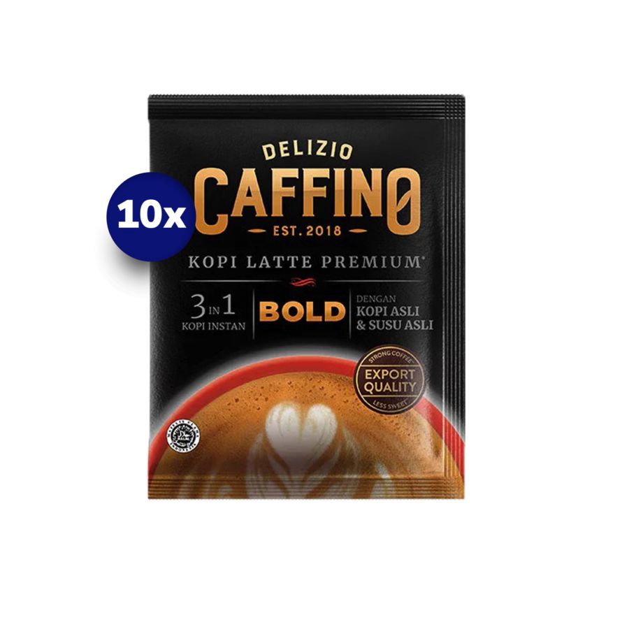 Bundle 3 Caffino Kopi Latte Premium Bold 3 In 1 10 Sachets