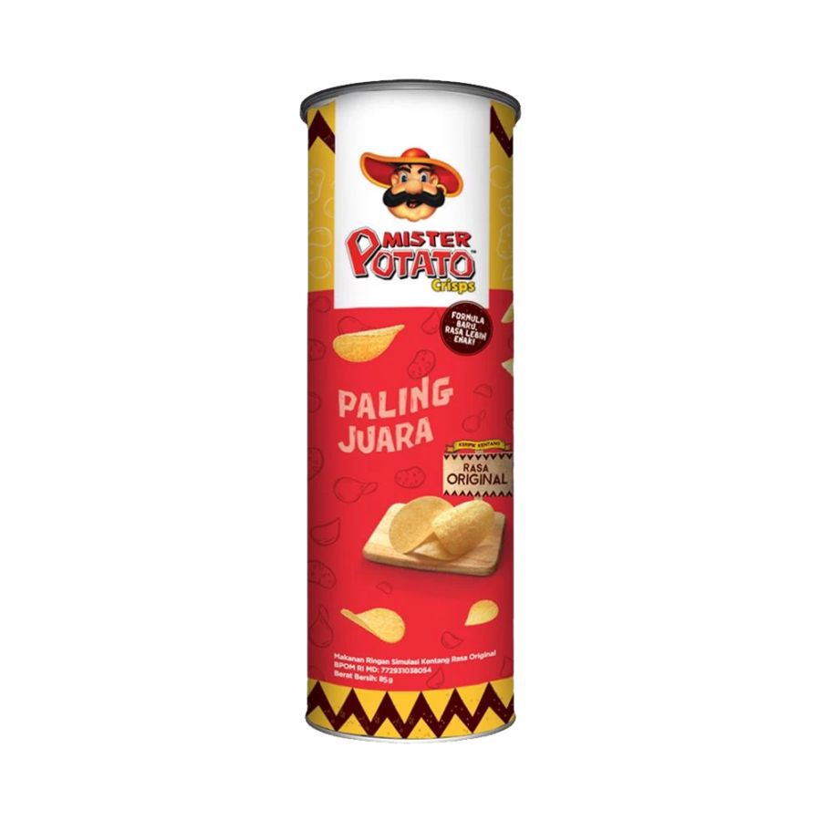 Bundle 3 Mister Potato Crisps Original Keripik Kentang 85 gram