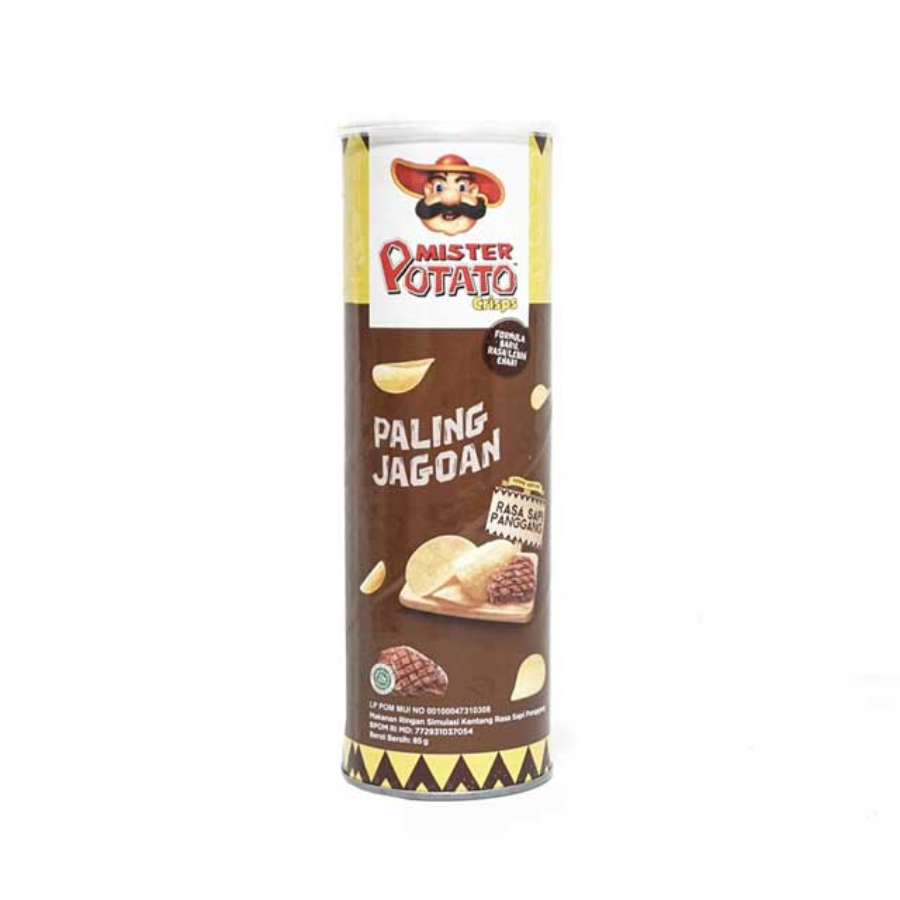 Bundle 3 Mister Potato Crisps Roasted Beef Keripik Kentang 85 gram