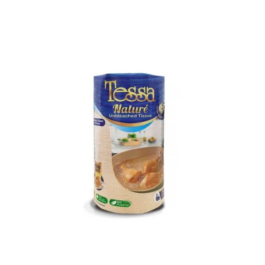 Bundle 3 Tessa Nature Kitchen Towel Plastik 1 Roll=100 Sheet 2 Ply/Tisu Dapur