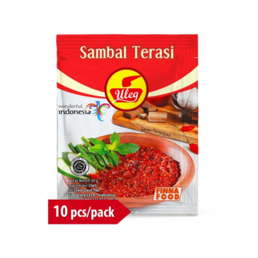 Bundle 5 Finna Sambal Uleg Terasi Sachet 10 x 18gr/Sambel