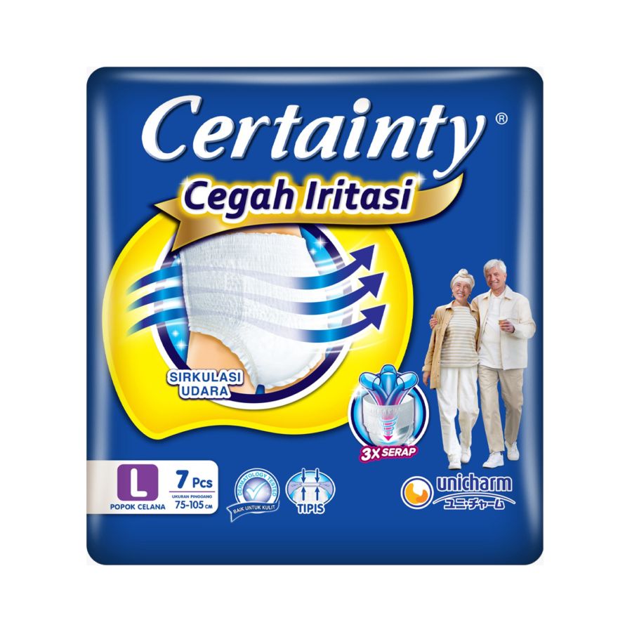 Certainty Cegah Iritasi Popok Celana Dewasa L7 1pcs