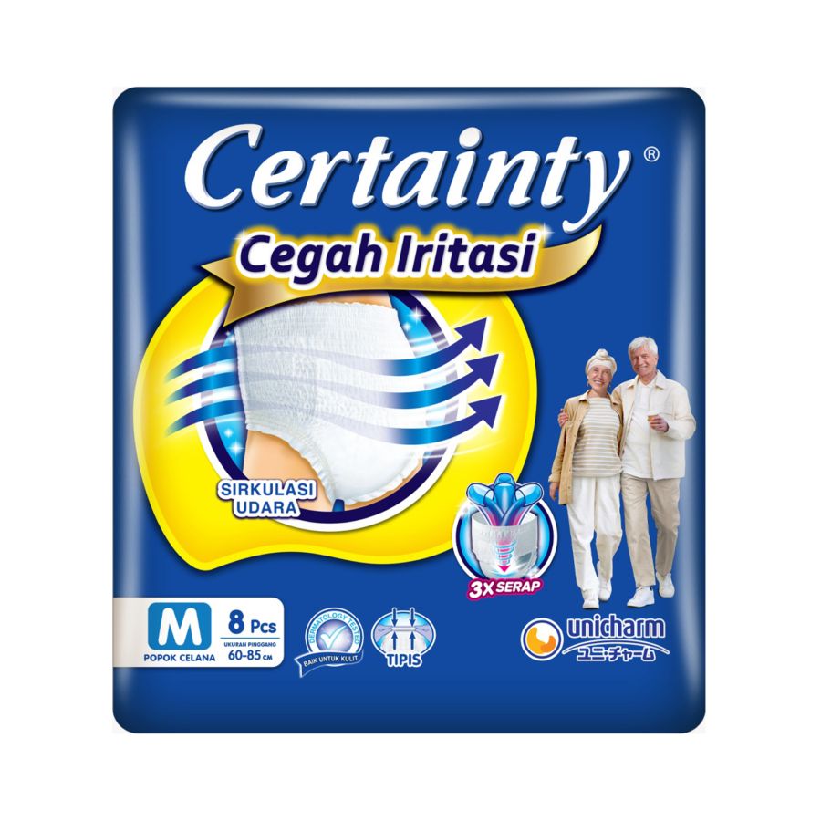Certainty Cegah Iritasi Popok Celana Dewasa M8 1pcs