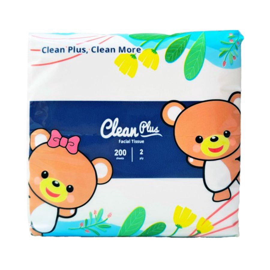 Clean Plus Pop Up Tisu Wajah 200sheets