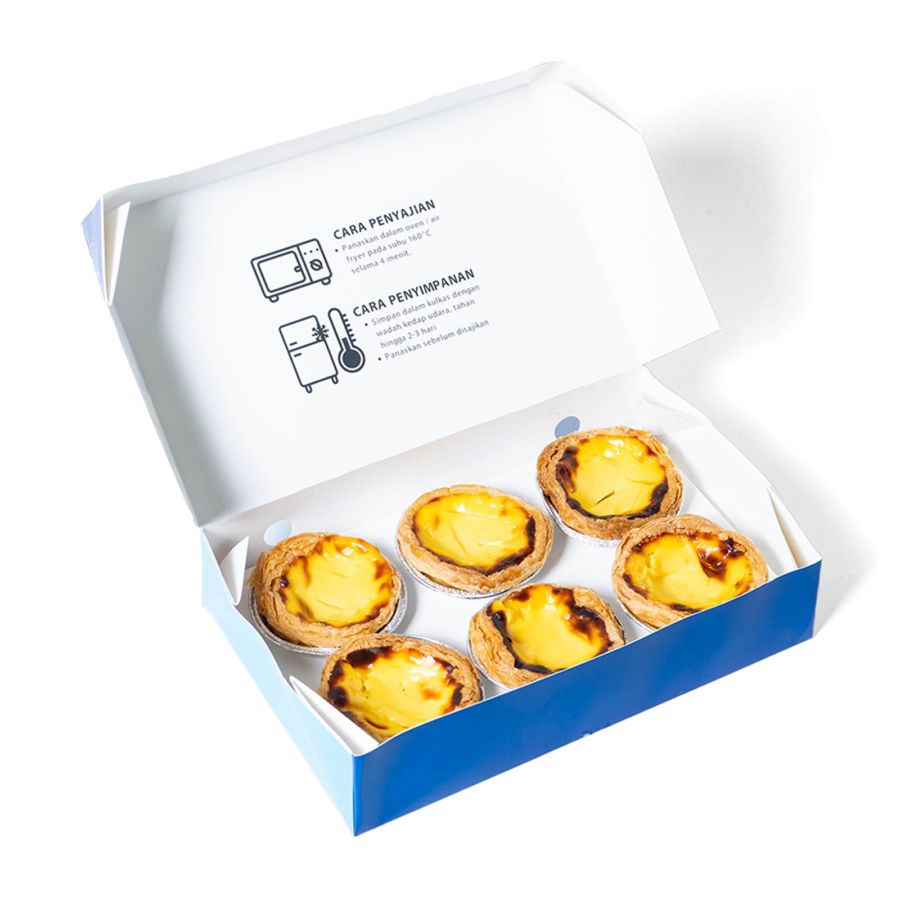 Portuguese Egg Tart Box of 6 6pcs