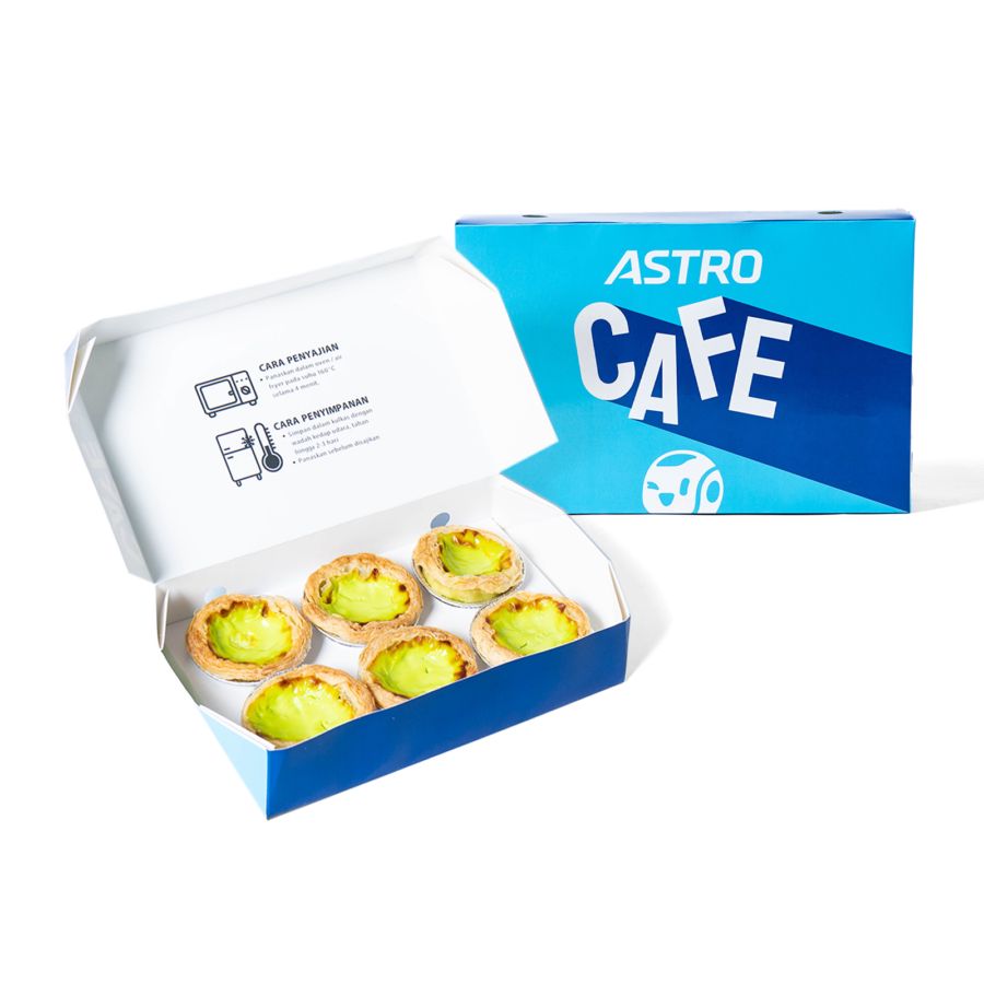Pandan Portuguese Egg Tart Box of 6 6pcs