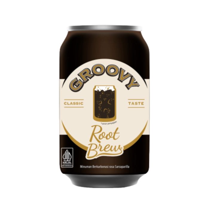 Groovy Root Brew Minuman Soda Can