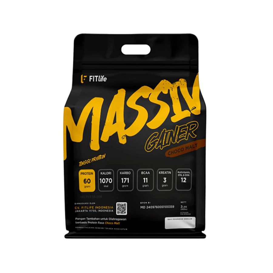 FITlife Massiv Gainer Whey Protein Choco Malt 2lbs 900gram