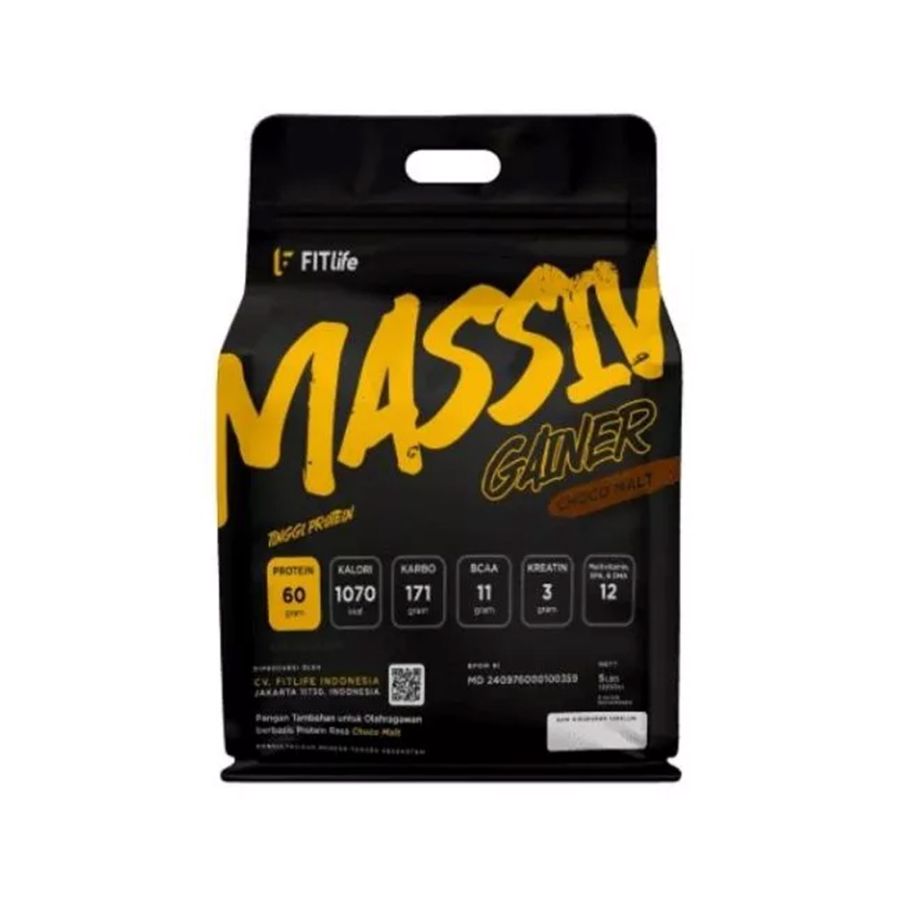 FITlife Massiv Gainer Whey Protein Choco Malt 5lbs 2260gram