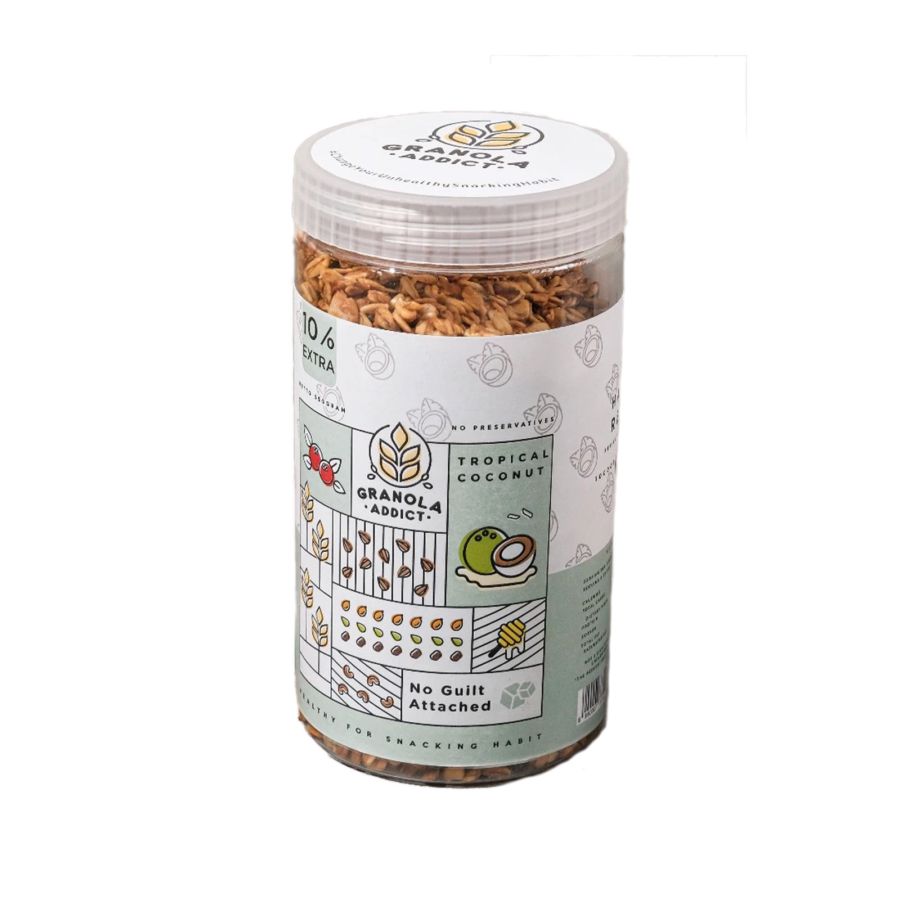 Granola Addict - No Sugar Tropical Coconut (Bonus + 50gr) 500gram