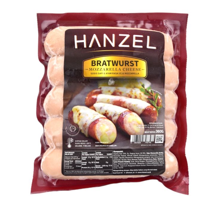 Hanzel Bratwurst Mozarella Cheese Sausages