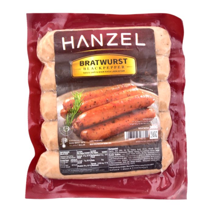 Hanzel Bratwurst Blackpepper Sausages