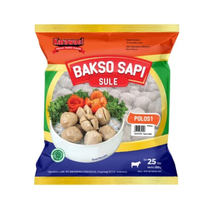 Karawaci Bakso Sapi Sule Polos 1 25pcs 350gr