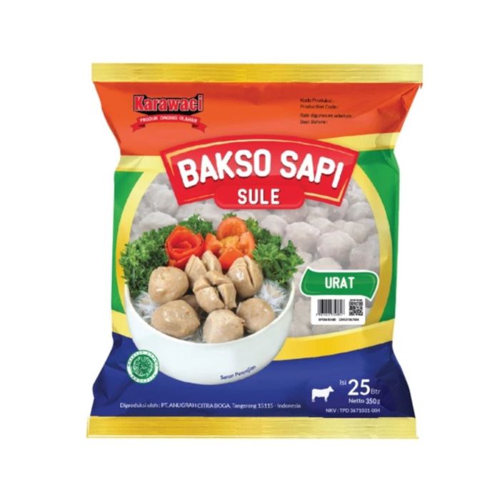 Karawaci Bakso Sapi Sule Urat 25pcs 350gr