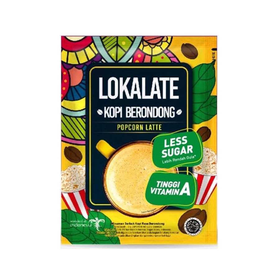 Lokalate Kopi Brondong Popcorn Latte Kopi Bubuk 10sachets