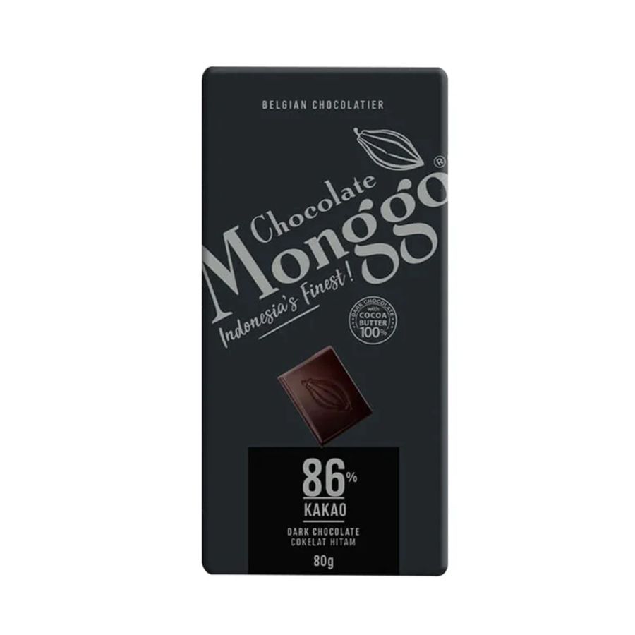 Monggo Chocolate Tablet Dark 86% of Cocoa 80gram