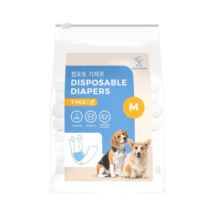 Paw Power Travelling Pet Diapers Popok Pampers Anjing Jantan Full Size M