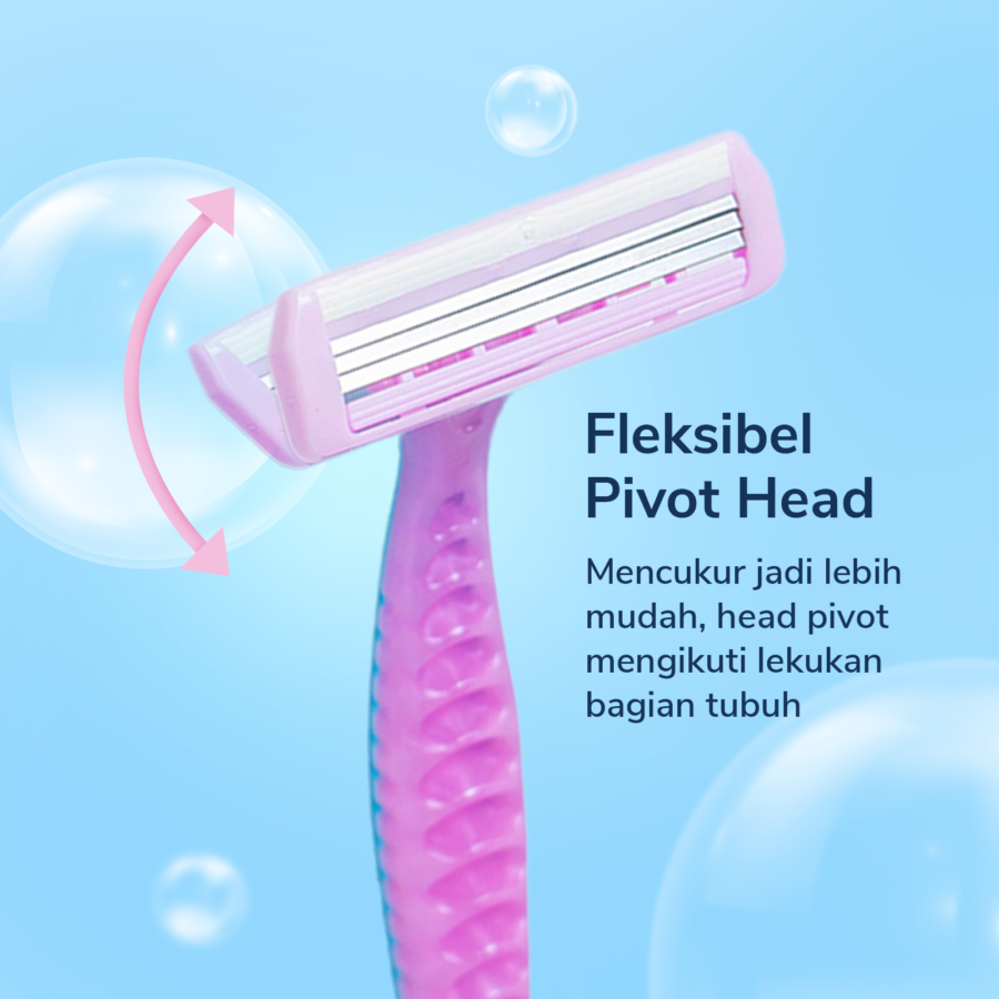 Pisau Cukur Wanita Triple Blade A Basics 2pcs