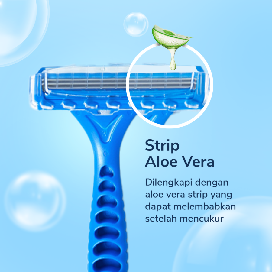 Pisau Cukur Pria Triple Blade A Basics 2pcs
