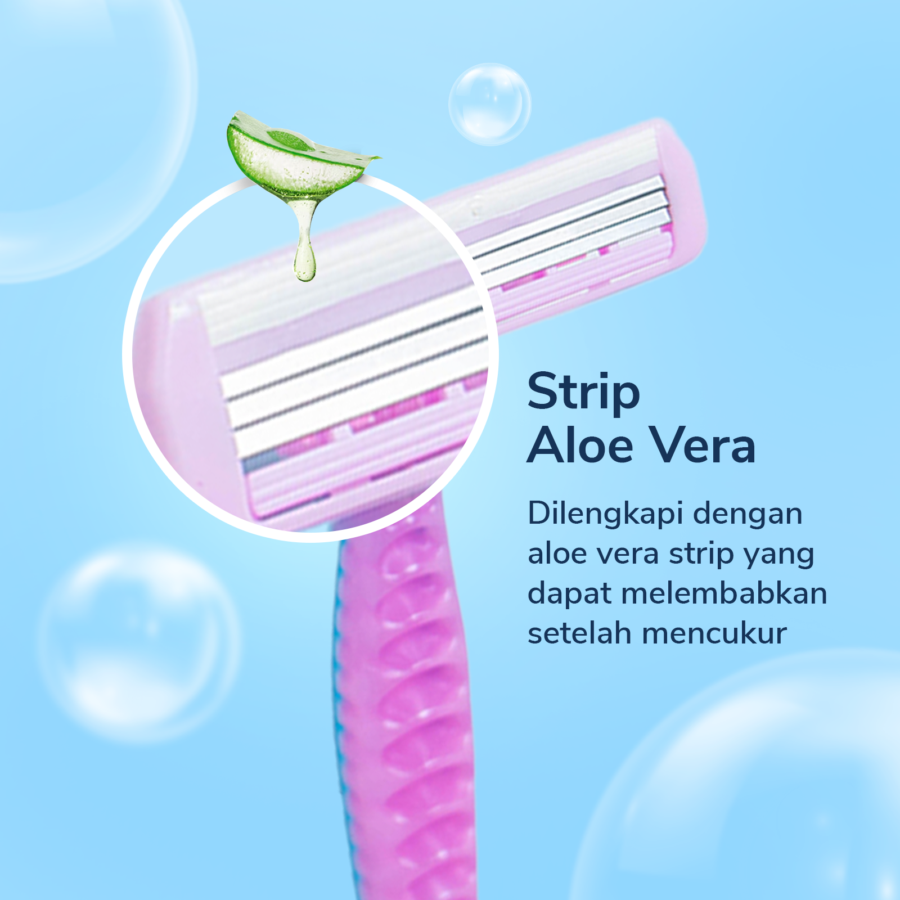 Pisau Cukur Wanita Triple Blade A Basics 2pcs