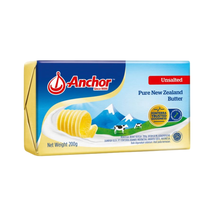 Anchor Unsalted Butter/Mentega 200gram