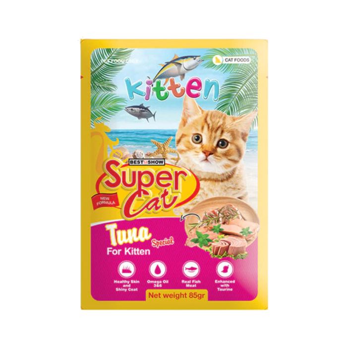 SuperCat Tuna Special Kitten Makanan Kucing Basah Pouch