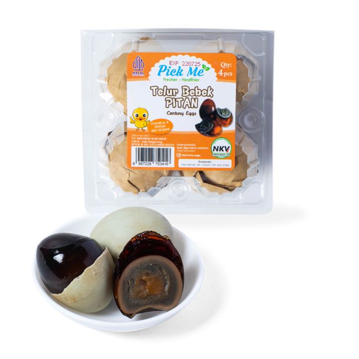 Telur Bebek Pitan (Century Eggs) Pick Me 4pcs 250gram