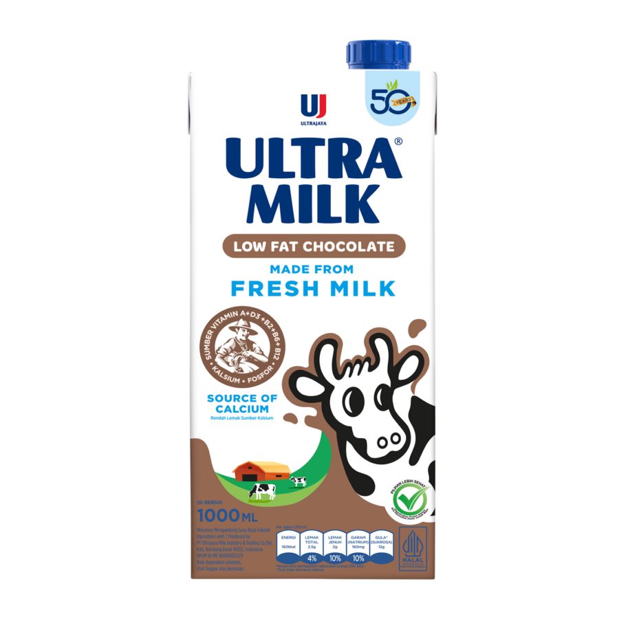 Ultra Milk Low Fat Chocolate Susu UHT 1liter