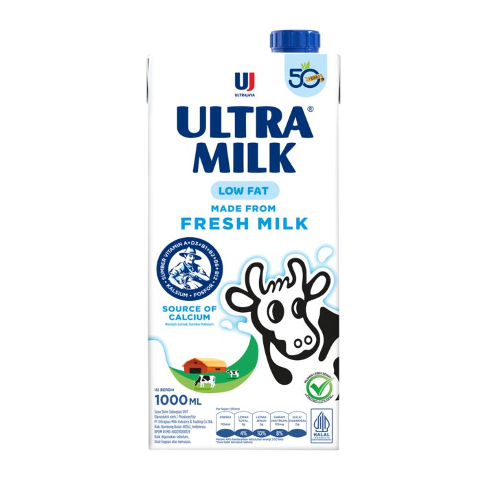 Ultra Milk Low Fat Susu UHT