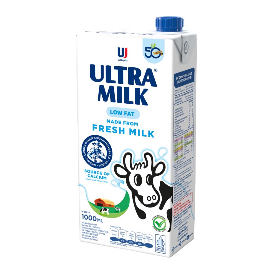 Ultra Milk Low Fat Susu UHT 1000ml