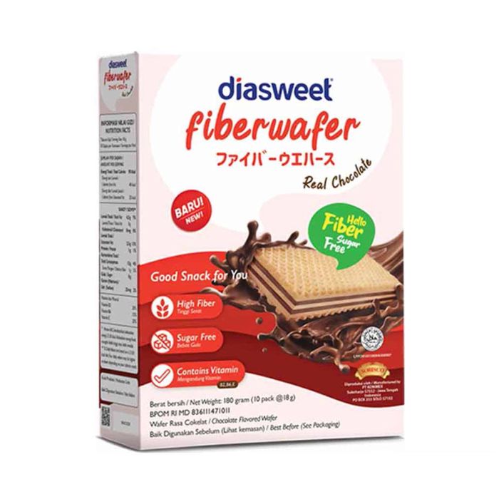Diasweet Wafer Cokelat 180 gram 10x18g