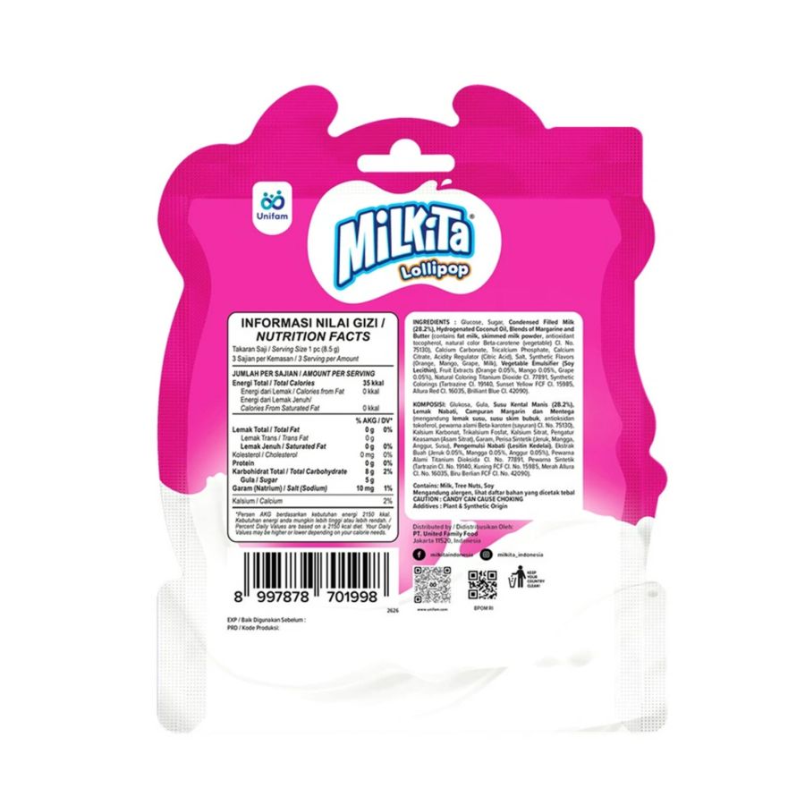 Milkita Milki Orange, Mango, Grape (OMG) 25gram