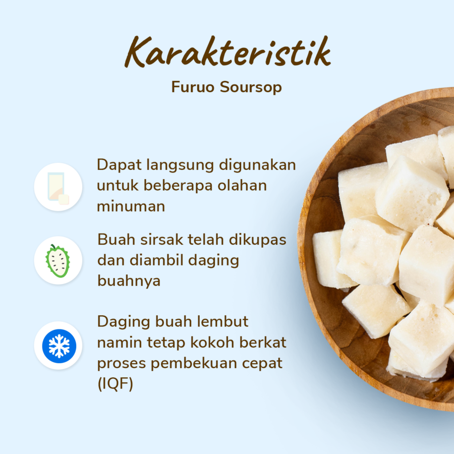 Furou Soursop Frozen IQF 450gram