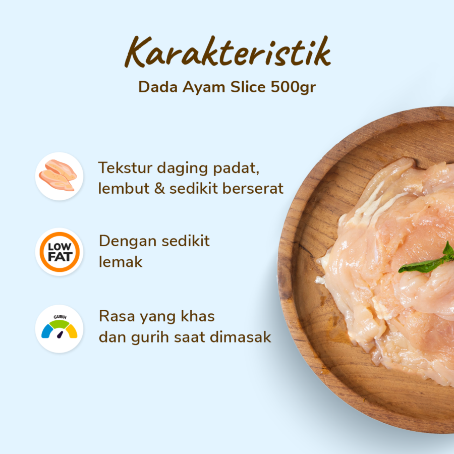 Dada Ayam Slice Astro Farm 450-550gram