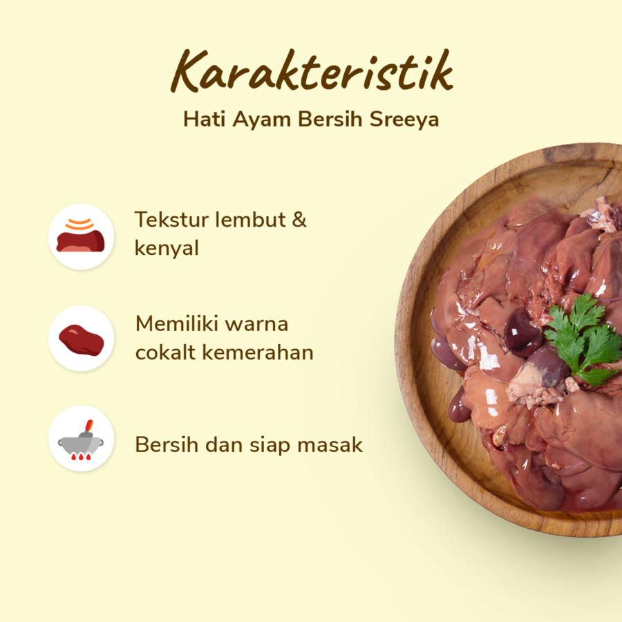 Hati Ayam Bersih Sreeya 500gram