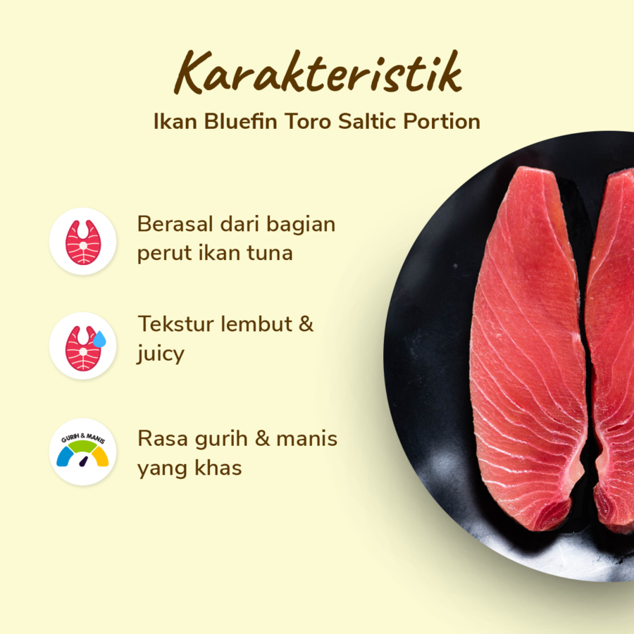 Ikan Tuna Bluefin Toro Saltic Portion 250gram