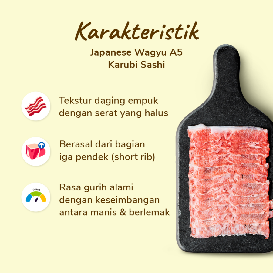 Japanese Wagyu A5 Karubi Sashi 100gram
