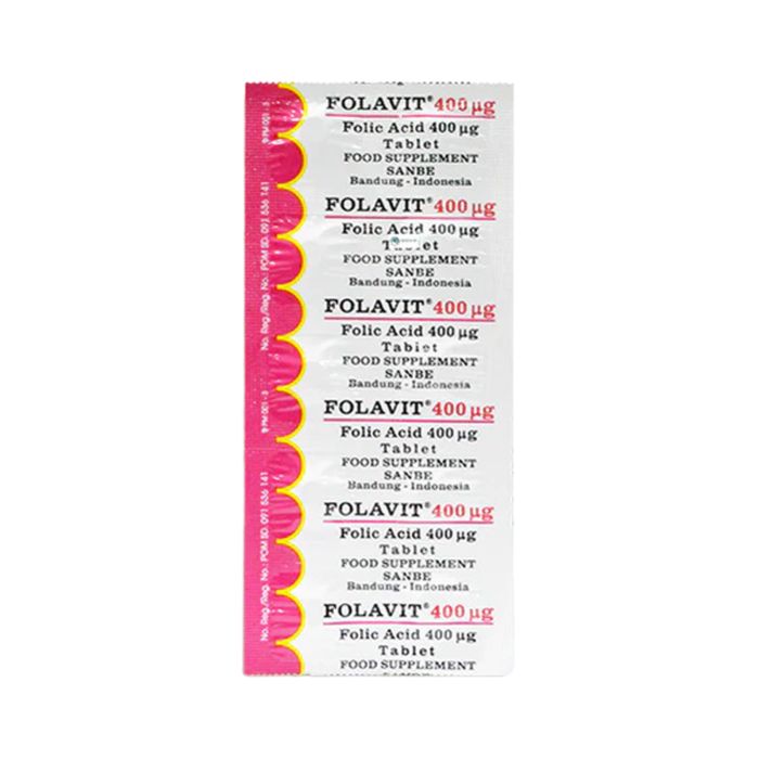Folavit 400 Mcg Suplemen Ibu Hamil 1 Strip