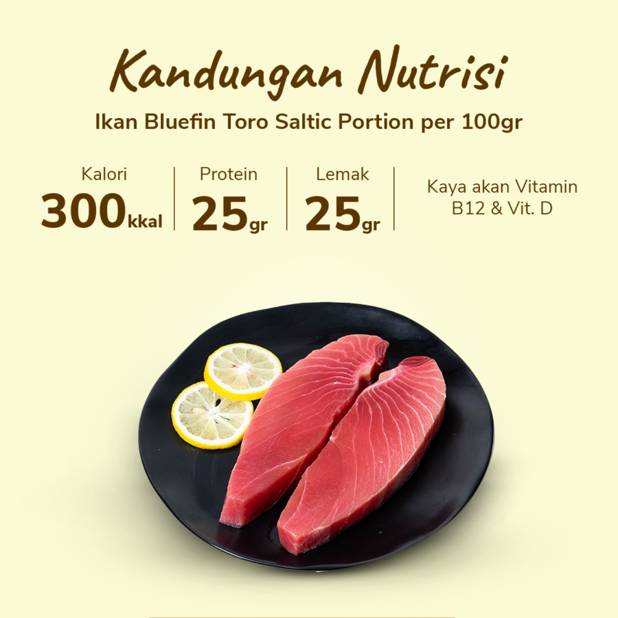Ikan Tuna Bluefin Toro Saltic Portion 250gram