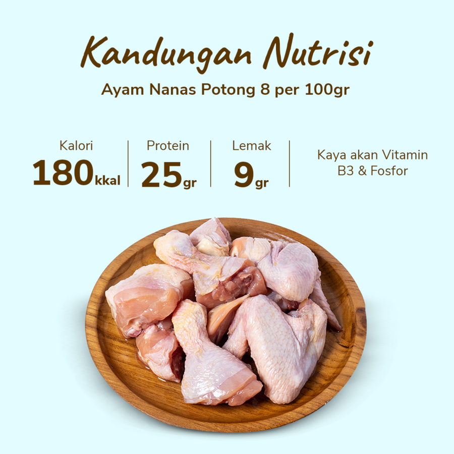 Belfoods Ayam Nanas Potong 8 Sreeya 450gram