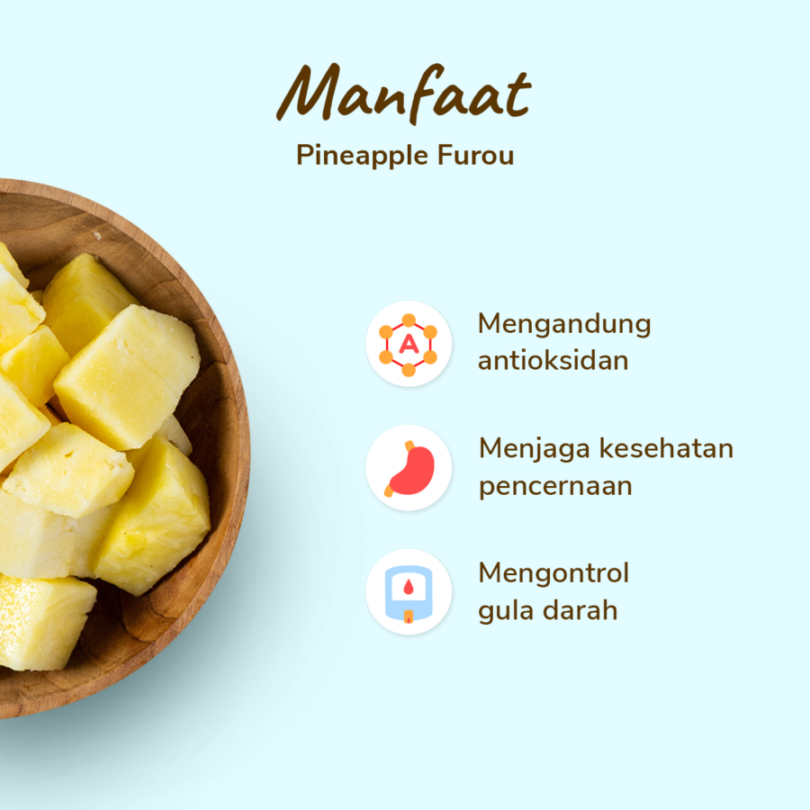 Furou Pineapple Frozen IQF 450gram