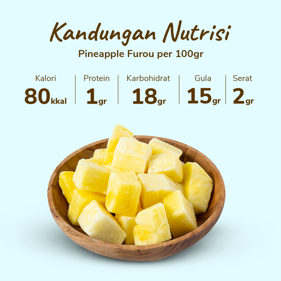 Furou Pineapple Frozen IQF 450gram