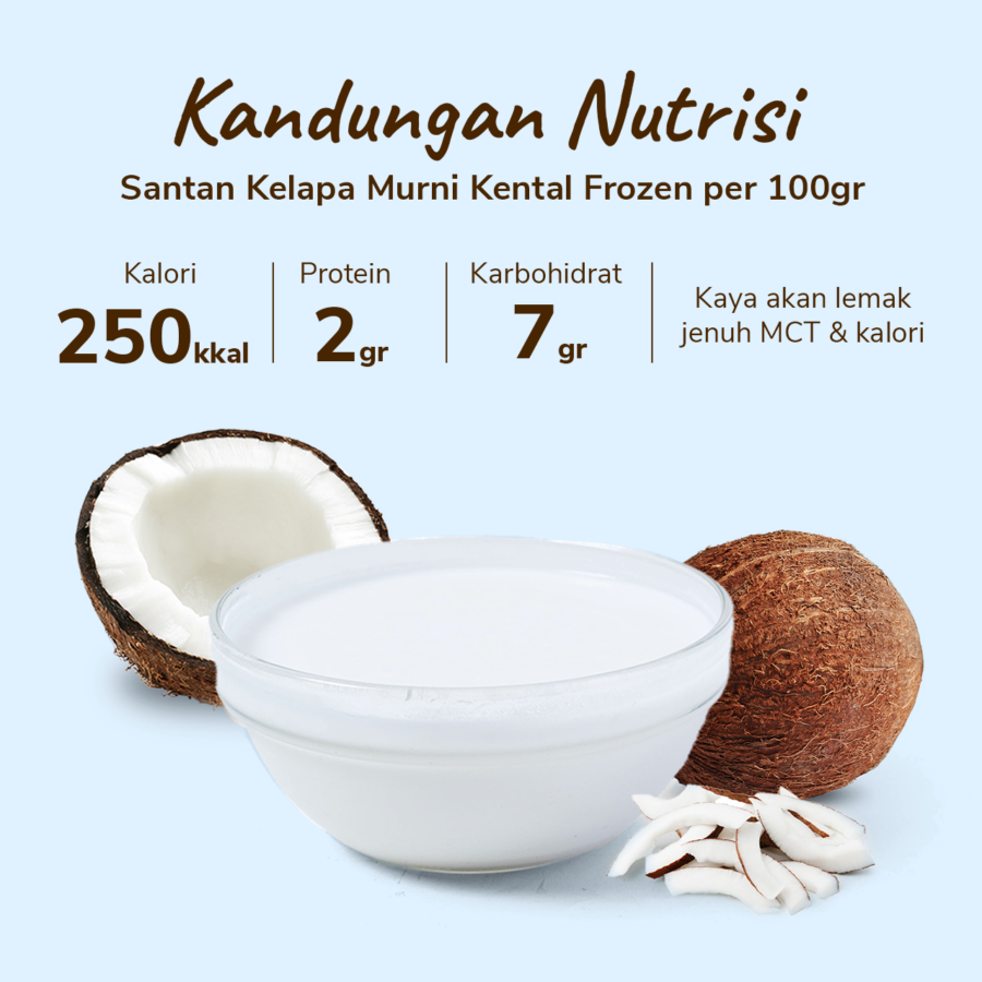 Santan Kelapa Murni Kental Frozen Astro Farm 500gram