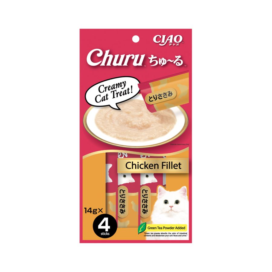 CIAO Churu Sasami Chicken Fillet Snack Kucing 4x14g 56gram