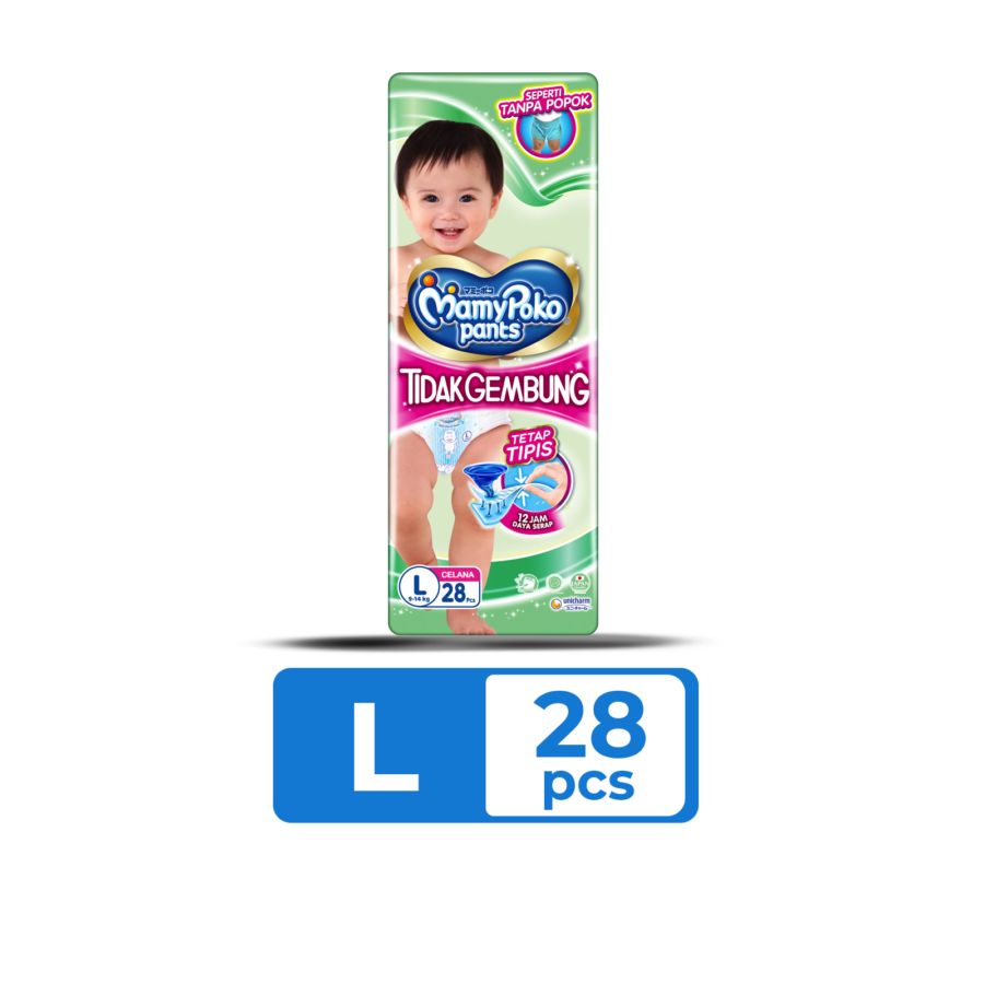 MamyPoko X-Tra Kering Tidak Gembung Pants Diapers L28 1pack