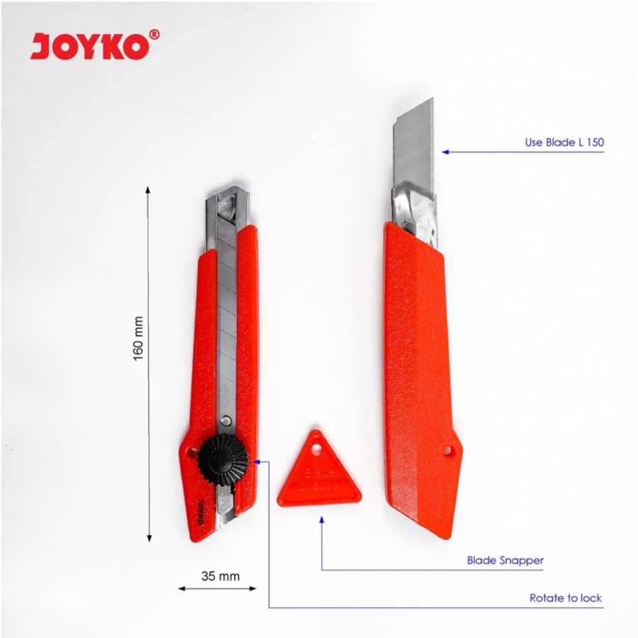 Joyko Cutter Pemotong L-500 Free 1 Tube Cutter Refill 1pcs