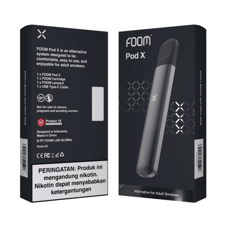 Foom Pod X Space Gray Rokok Elektrik