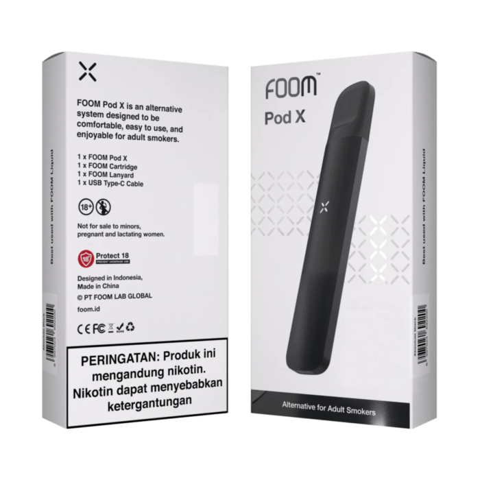 Foom Pod X Absoute Black Rokok Elektrik 